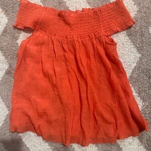 No Boundaries Off-Shoulder Coral